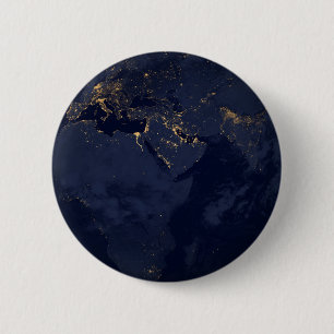 Badge Rond 5 Cm Europe, Afrique et Moyen-Orient Lumières De La Vil