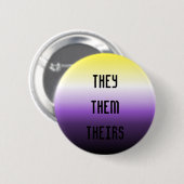 Badge Rond 5 Cm Eux/eux/leur bouton de pronom (Devant & derrière)