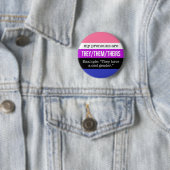 Badge Rond 5 Cm Eux/eux pronoms - drapeau de Genderfluid (En situation)