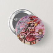 Badge Rond 5 Cm Evania - bouton de sorcière (Devant & derrière)
