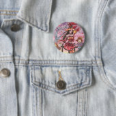 Badge Rond 5 Cm Evania - bouton de sorcière (En situation)