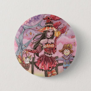 Badge Rond 5 Cm Evania - bouton de sorcière