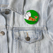 Badge Rond 5 Cm Évasion orange de poulet (En situation)