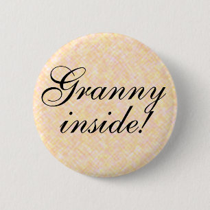 Badge Rond 5 Cm Événement de famille GRANNY à l'intérieur du texte