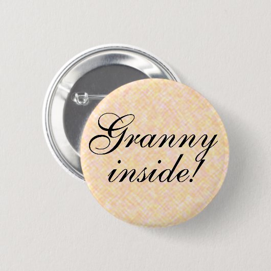 Badge Rond 5 Cm Événement de famille GRANNY à l'intérieur du texte (Devant & derrière)
