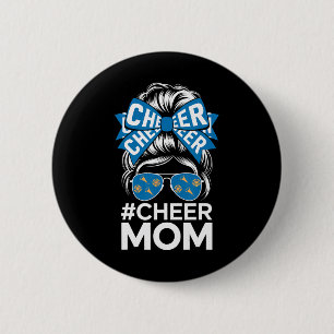 Badge Rond 5 Cm Éventail de maman de cheerleading en forme d'arc S