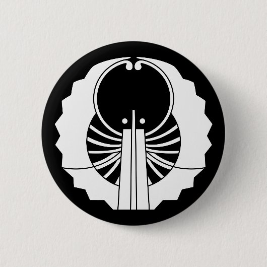 Badge Rond 5 Cm Éventails de style fusen (Devant)