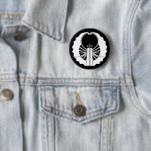 Badge Rond 5 Cm Éventails de style fusen (En situation)