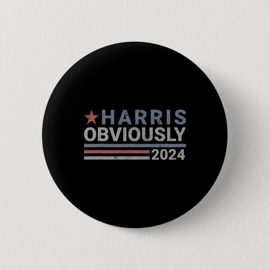 Badge Rond 5 Cm Évidemment - Kamala 2024 (Devant)