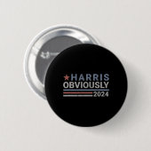 Badge Rond 5 Cm Évidemment - Kamala 2024 (Devant & derrière)