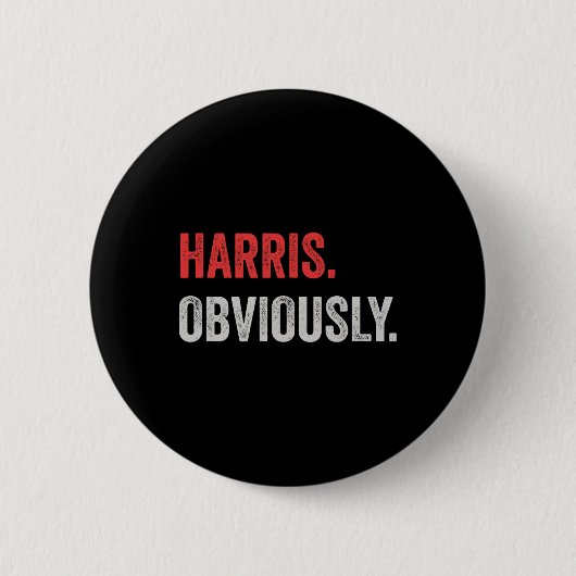 Badge Rond 5 Cm Évidemment. Vote Pour Le Président Kamala Harris 2 (Devant)