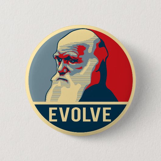 Badge Rond 5 Cm Évoluez (Devant)