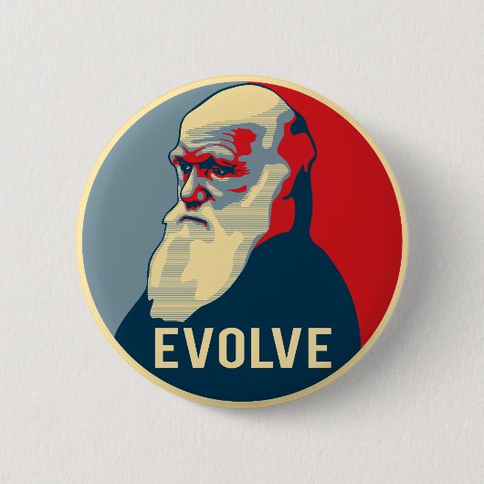 Badge Rond 5 Cm Évoluez (Devant)