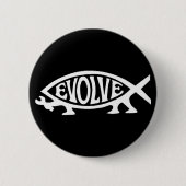 Badge Rond 5 Cm Évoluez les poissons (Devant)