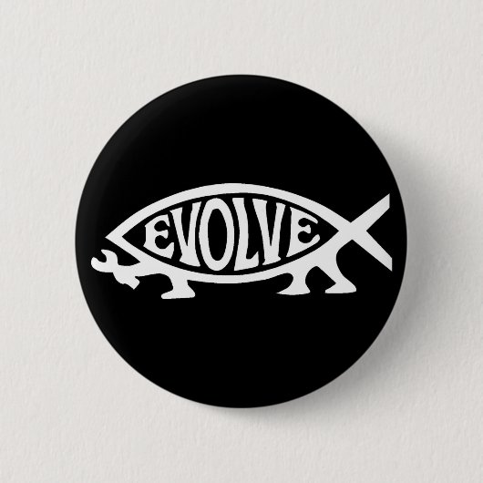 Badge Rond 5 Cm Évoluez les poissons (Devant)