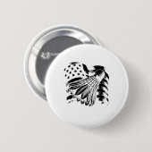 Badge Rond 5 Cm Evolution Badminton Player Shuttle Racket (Devant & derrière)