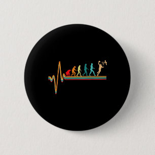 Badge Rond 5 Cm Evolution Basketball Jeu de bal Jeu Heartbeat