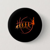 Badge Rond 5 Cm Evolution Basketball Player Ball Game Hos (Devant)