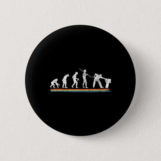 Badge Rond 5 Cm Evolution Billiards drôle Vintage (Devant)