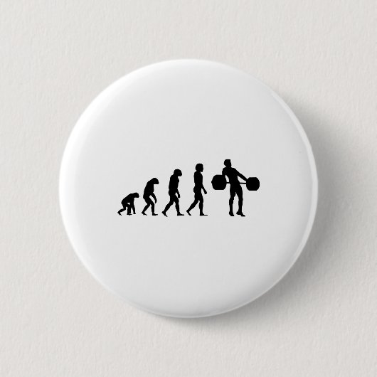Badge Rond 5 Cm Évolution Bodybuilder Musculation Poids Haltérophi (Devant)