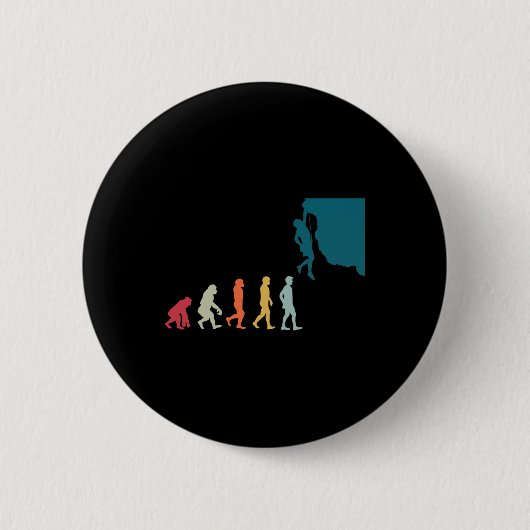Badge Rond 5 Cm Évolution d'alpiniste escalade (Devant)