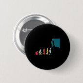 Badge Rond 5 Cm Évolution d'alpiniste escalade (Devant & derrière)