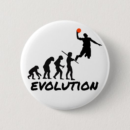 Badge Rond 5 Cm Évolution de basket-ball (Devant)