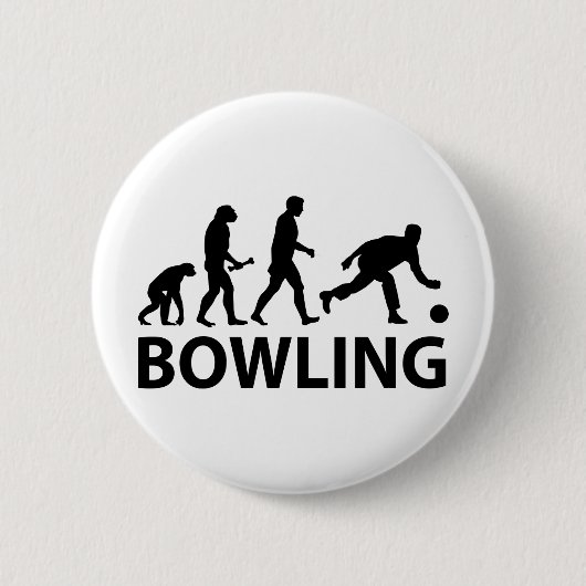 Badge Rond 5 Cm Évolution de bowling (Devant)