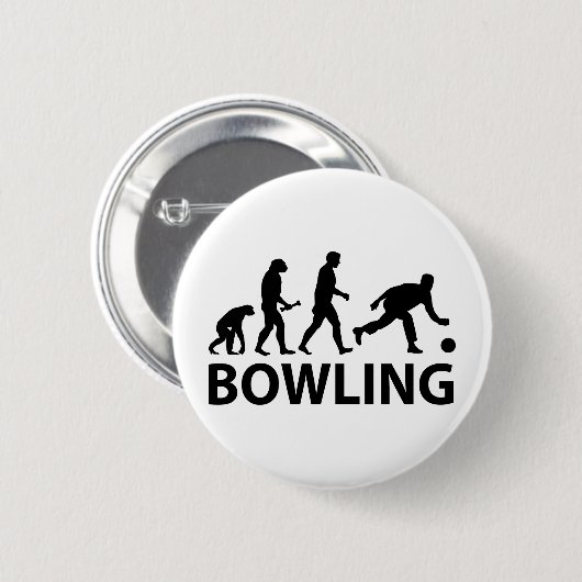 Badge Rond 5 Cm Évolution de bowling (Devant & derrière)