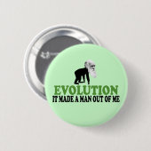 Badge Rond 5 Cm Évolution de Darwin (Devant & derrière)