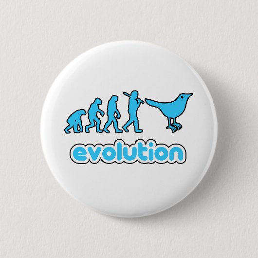 Badge Rond 5 Cm Évolution de gazouillement (Devant)