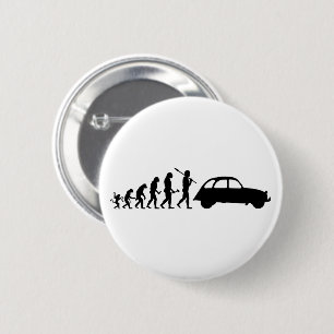 Badge Rond 5 Cm Évolution de l'oldtimer 2CV