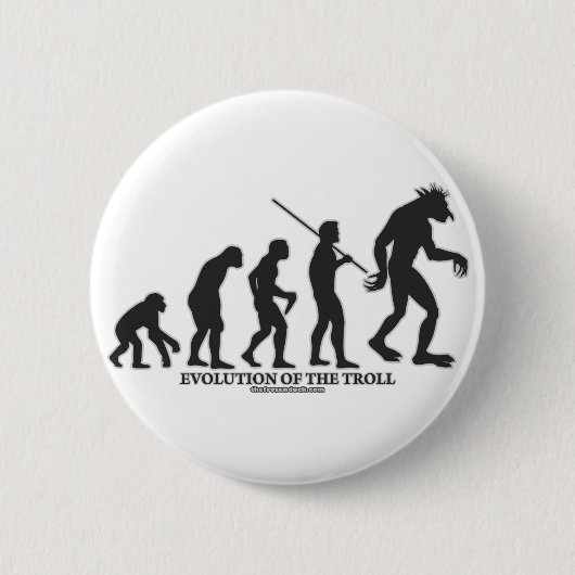 Badge Rond 5 Cm Évolution de Troll (Devant)