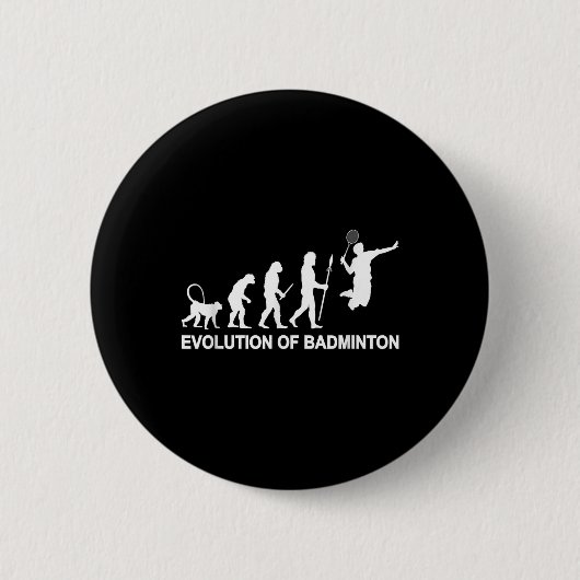 Badge Rond 5 Cm Évolution du badminton  (Devant)