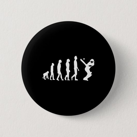 Badge Rond 5 Cm Évolution du cricket (Devant)