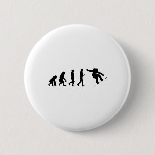 Badge Rond 5 Cm Evolution du snowboard - Amateurs de patinage