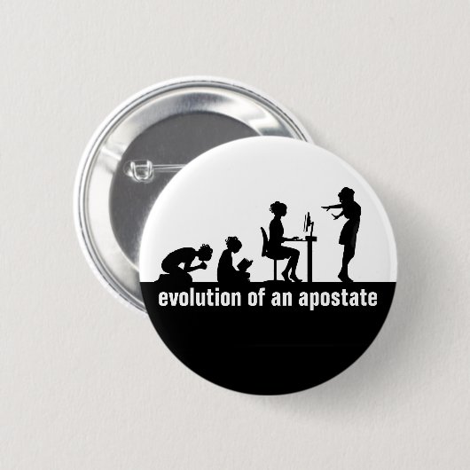 Badge Rond 5 Cm "Évolution d'un apostoat" (Devant & derrière)