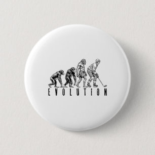 Badge Rond 5 Cm Évolution joueur de hockey sur glace drôle homme s