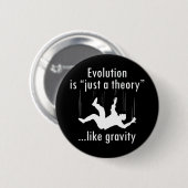 Badge Rond 5 Cm Évolution juste une théorie (Devant & derrière)