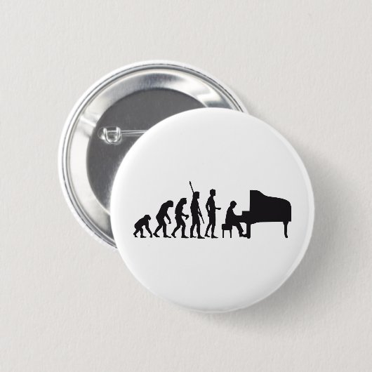 Badge Rond 5 Cm evolution piano (Devant & derrière)