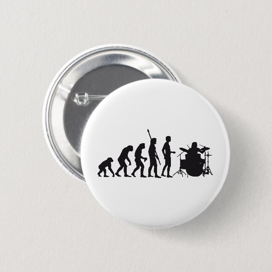 Badge Rond 5 Cm évolution plus drummer (Devant & derrière)