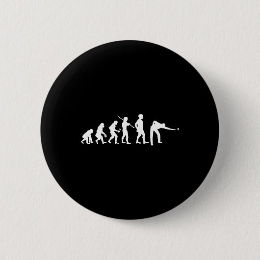 Badge Rond 5 Cm Evolution Pool Drôle Pool Joueur Billard (Devant)