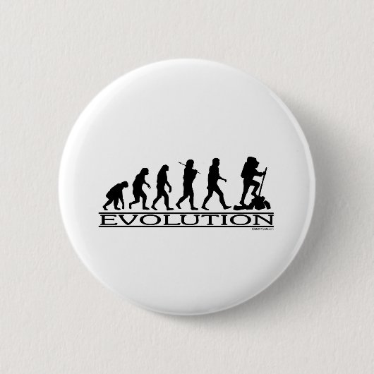 Badge Rond 5 Cm Évolution - randonnée (Devant)