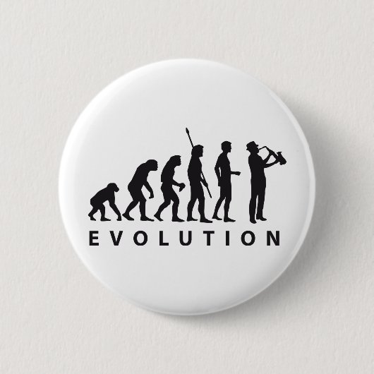 Badge Rond 5 Cm évolution saxophon (Devant)