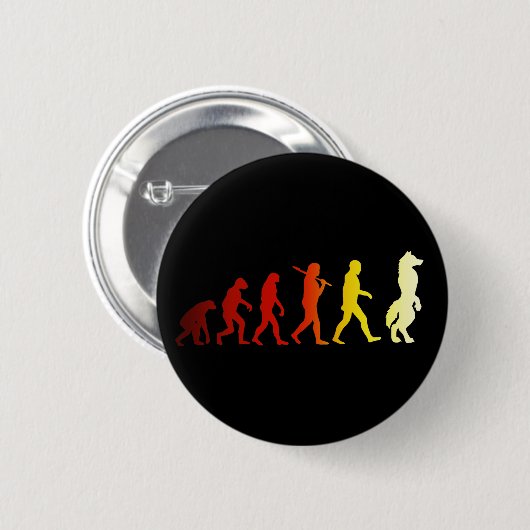 Badge Rond 5 Cm Évolution velue (Devant & derrière)