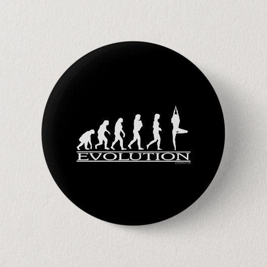 Badge Rond 5 Cm Évolution - yoga (Devant)