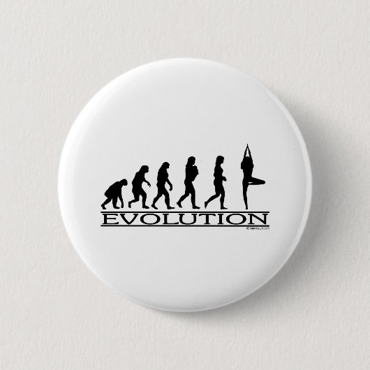 Badge Rond 5 Cm Évolution - yoga (Devant)