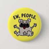 BADGE ROND 5 CM EW, PEOPLE DOG BOUTON (Devant)