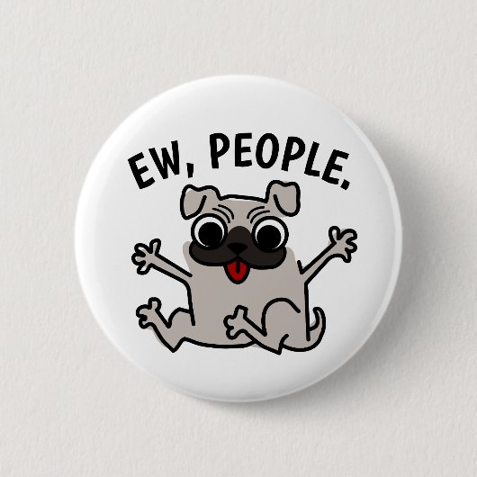 BADGE ROND 5 CM EW, PEOPLE DOG BOUTON (Devant)