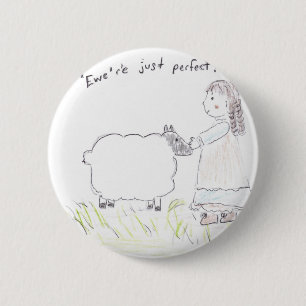 Badge Rond 5 Cm Ewe_Perfect